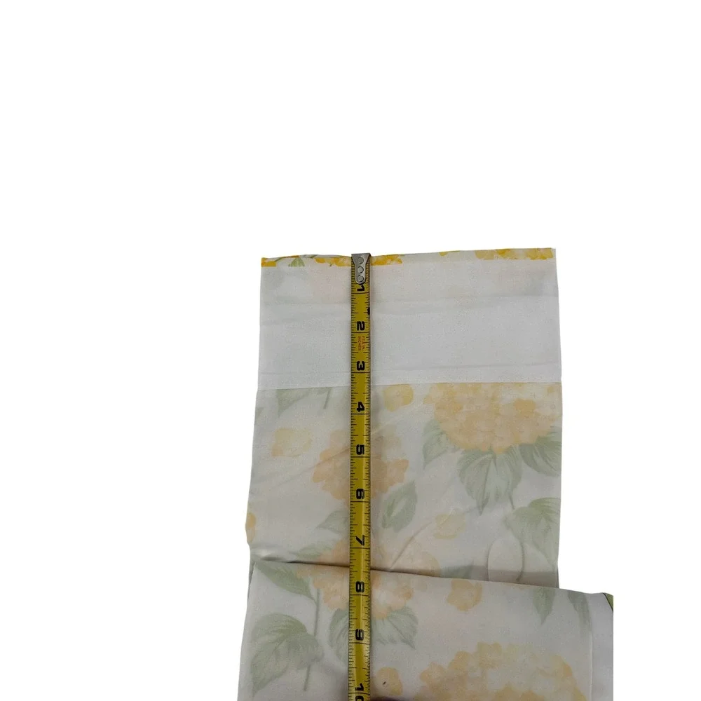 Ambesonne Yellow Hydrangea Floral Window Curtains 2 Panel Set 56x95 Microfiber